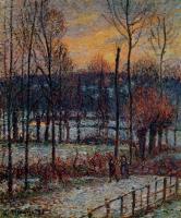 Pissarro, Camille - The Effect of Snow, Sunset, Eragny